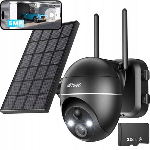 Kamera Solarna Zewnętrzna Obrotowa IP WiFi UHD 5MPx 1944P 4x Zoom 32GB na Arena.pl