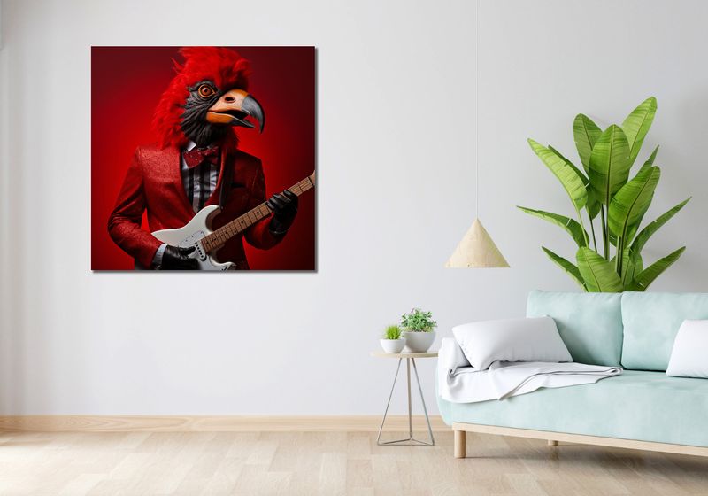 Obraz 100x100cm Zwierzęcy Rock'n'Roll zdjęcie 2