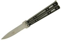 Nóż motylek JKR200 INOX, Balisong, ostrze 10 cm