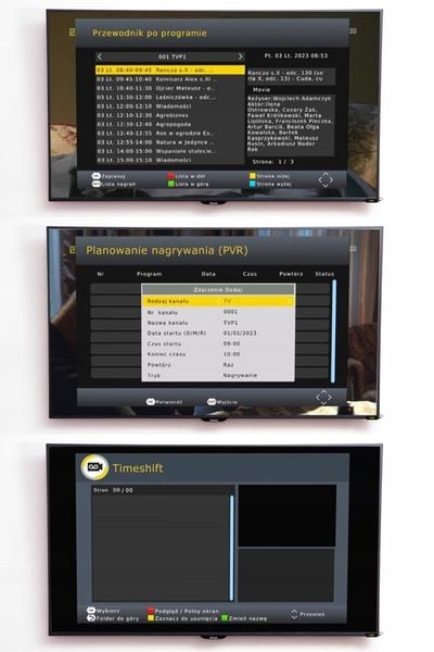 DEKODER TUNER DVB-T2 HEVC FULL HD USB HDMI MOCNA ANTENA WIFI PILOT zdjęcie 10
