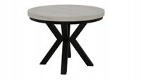 STÓŁ OKRĄGŁY ROZKŁADANY NOGA METAL SALON KUCHNIA 100cm+2x50cm