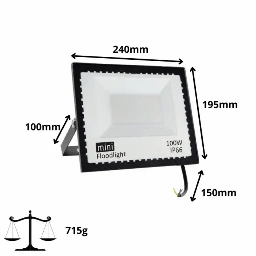 HALOGEN LED 100W NAŚWIETLACZ SLIM ZEWNĘTRZNY ROBOCZY OSZCZĘDNY DO MAGAZYNU zdjęcie 3