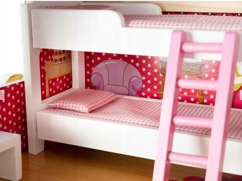 Duży Domek Dla Lalek XXL Drewniany Mebelki Do Zestawu Oświetlenie LED na Arena.pl