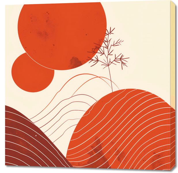 Obraz 90x90cm Ciepło Czerwieni zdjęcie 1