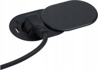 Gniazdo gniazdko przedłużacz Elektrima Slider 60mm 230V USB 20W 1,9 metra