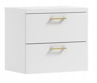 Szafka łazienkowa wisząca LUNA 60 biała/GOLD