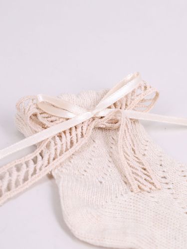 Skarpety dziewczęce ażurowe z kokardką 3PAK 17-19 YOCLUB na Arena.pl