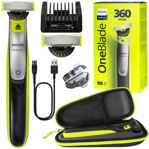 GOLARKA TRYMER PHILIPS ONEBLADE 360 5w1 SILVER DO BRODY ZAROSTU + ETUI na Arena.pl