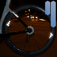 Odblaski naklejki rowerowe na ramę koło Blincc Hex BL 360 stopni widoczności