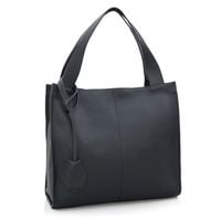 VERA PELLE torebka damska skórzana shopper klasyczna na ramię V074 czarna