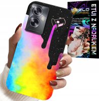 ETUI DO OPPO A79 5G - TĘCZOWE KOLOROWE WZORY, FARBA + FOLIA