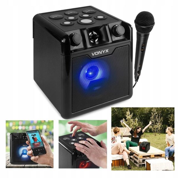 Głośnik bluetooth z perkusją LED AUX MIC KARAOKE zdjęcie 1