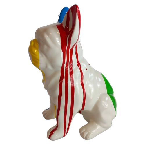 Figurka dekoracyjna buldog francuski biały na Arena.pl
