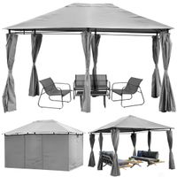 pawilon ogrodowy 3x4m ze ścianami bocznymi zasłony namiot wodoodporny mocny