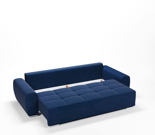 Kanapa Rozkładana Sofa z Funkcją Spania i Pojemnikiem Dakota Szara na Arena.pl