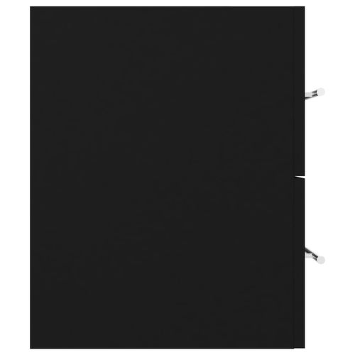 Szafka z wbudowaną umywalką, czarna, materiał drewnopochodny na Arena.pl