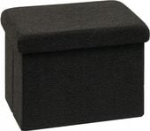2X PUFA KOSTKA ZE SCHOWKIEM 42x32x32 CM CZARNA