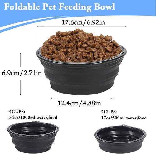 Miska dla Psa Silikonowa Składana Zestaw M 2szt na Arena.pl