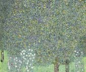 Plakat 60x50cm Rosebushes under the Trees, Klimt Vintage