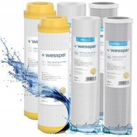 Filtr wkład piankowy zmiękczacz węglowy do filtracji wstępnej 10" 6x