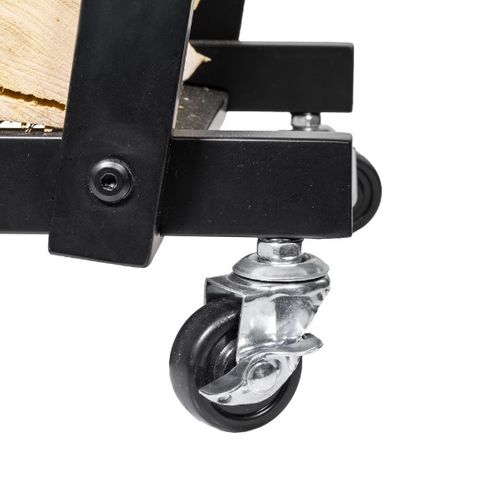 Stojak na drewno kominkowe mobilny kosz na opał z kółkami na Arena.pl