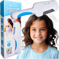 GRZEBIEŃ ELEKTRYCZNY NA WSZY GNIDY BEZBOLESNY BEZPIECZNY SZCZOTKA