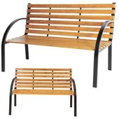 ławka ogrodowa na taras balkon parkowa z oparciem drewniana ogród ławki