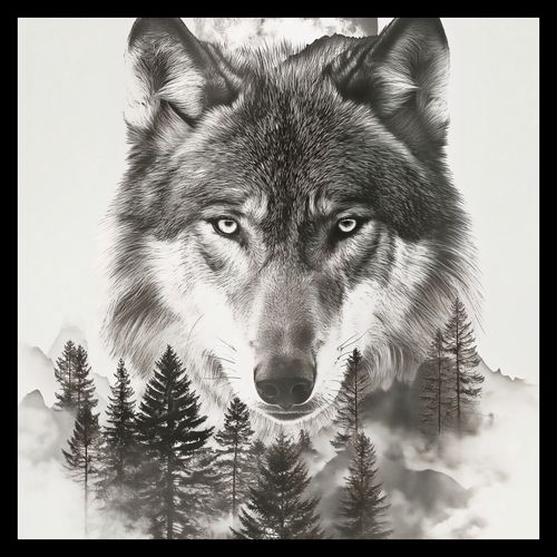 Plakat 30x30cm Wilczy Duch Lasu na Arena.pl