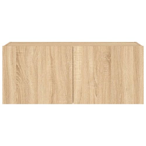 Ścienna szafka TV z LED, dąb sonoma, 100x35x41 cm na Arena.pl