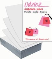 Ulotki A4 reklamowe firmowe 5000szt różne wzory ODZIEŻ UŻYWANA