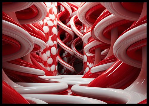 Plakat 59,4x42cm Czerwone Wiry na Arena.pl