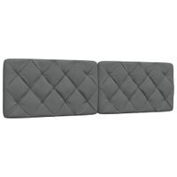 Poduszka na wezgłowie, ciemnoszara, 180 cm, tkanina