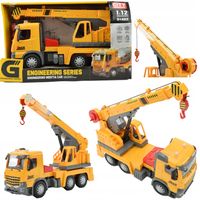 DUŻA CIĘŻARÓWKA DŹWIG AUTO SAMOCHÓD ZABAWKA POJAZD BUDOWALNY ŻURAW