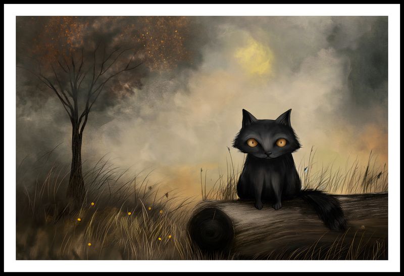 Plakat 91,5x60cm Czarny Kot zdjęcie 3