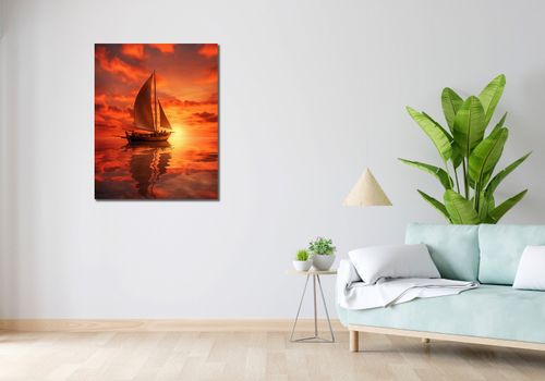 Obraz 70x90cm Pod Żaglami Zachodu Słońca na Arena.pl