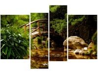 OBRAZ SECRET GARDEN MOST OGRÓD JAPONIA KOLORY