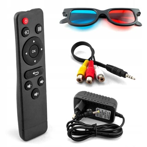 Mini Projektor Multimedialny LED HD USB Micro SD Głośnik Pilot Okulary 3D na Arena.pl