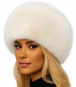 CZAPKA DAMSKA ZIMOWA CIEPŁA FUTRZANA MODNA ELEGANCKA FUTERKOWA TOCZEK