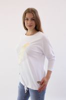 Bluzka z cekinowym piórkiem Agnesa Biała UNI