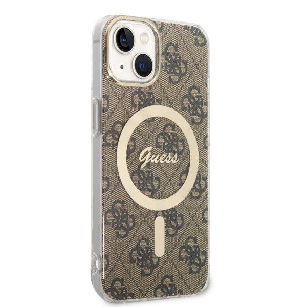 Etui Guess do iPhone 15 Plus, iPhone 14 Plus, Brązowy, MagSafe zdjęcie 4