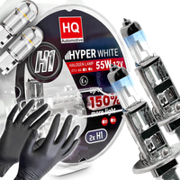 Żarówki H1 HQ Automotive +150% Więcej Światła Hyper White + W5W LED Clear