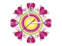 30X30CM ZEGAR KWIAT ZERDUSZKAMI OBRAZ DREWNO