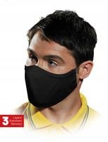 Maseczka wielokrotnego użytku / Czarna / MAS-SAFERB