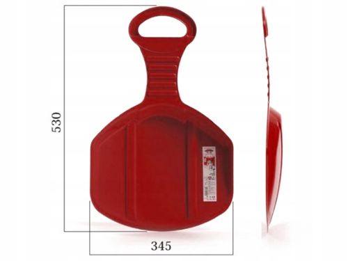 Sanki z hamulcem Hornet + ślizg KID2, Czerwony na Arena.pl