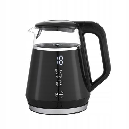 CZAJNIK ELEKTRYCZNY BEZPRZEWODOWY SZKLANY 1L PANEL DOTYKOWY 1100W na Arena.pl