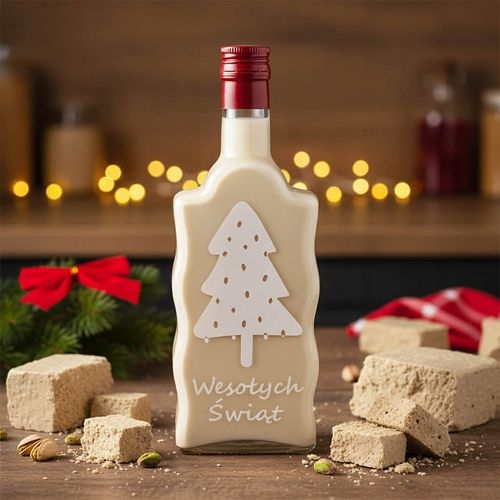 10x Butelki Szklane FALA 500ml z NADRUKIEM ŚWIĄTECZNYM na Prezent Nalewki na Arena.pl