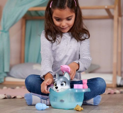 PAMPER PETZ ZESTAW Z WANNĄ INTERAKTYWNY PIESEK HUSKY PIJE SIKA + BUTELECZKA na Arena.pl