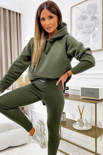 Bluza z kapturem oversize STAY HERE khaki na Arena.pl