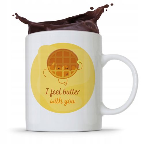 Kubek Prezent Dla Chłopaka I Feel Butter With You Z Nadrukiem Ze Zdjęciem na Arena.pl
