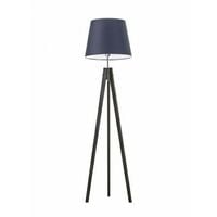 Lampa podłogowa ARUBA abażur granatowy stelaż hebanowy